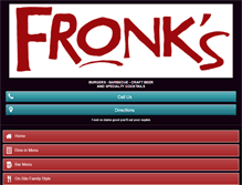 Tablet Screenshot of fronksrestaurant.com